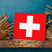 Photo Plaque Drapeau Suisse (Côté)