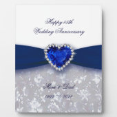 Photo Plaque du 45e anniversaire du Mariage Damask (Devant)