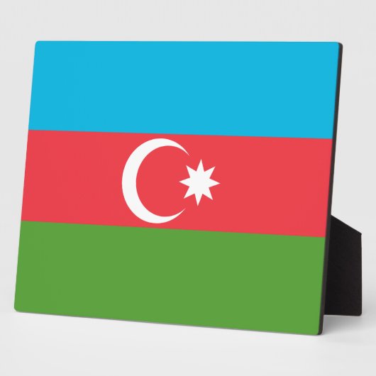 Photo Plaque du drapeau azerbaïdjanais (Côté)