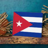 Photo Plaque du drapeau cubanais (Côté)