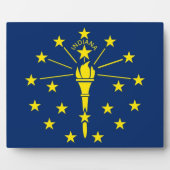 Photo Plaque du drapeau de l'État de l'Indiana (Devant)