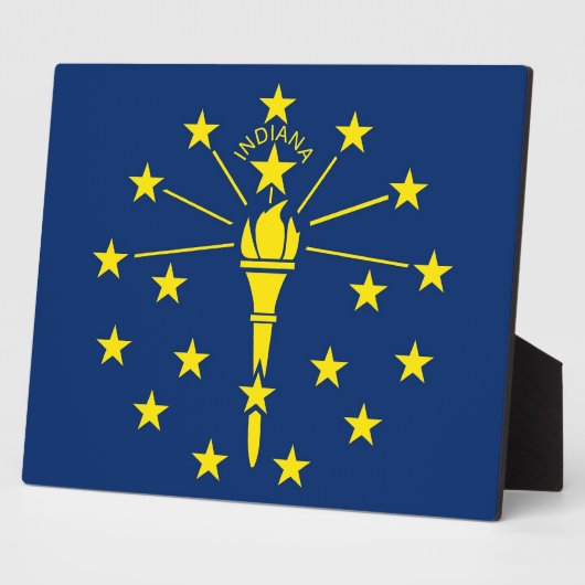 Photo Plaque du drapeau de l'État de l'Indiana (Côté)