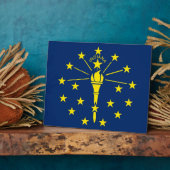 Photo Plaque du drapeau de l'État de l'Indiana (Côté)