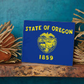 Photo Plaque du drapeau de l'État de l'Oregon (Côté)