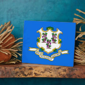 Photo Plaque du drapeau de l'État du Connecticut (Côté)