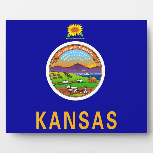 Photo Plaque du drapeau de l'État du Kansas (Devant)