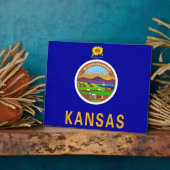 Photo Plaque du drapeau de l'État du Kansas (Côté)