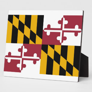 Photo Plaque du drapeau de l'État du Maryland