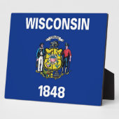 Photo Plaque du drapeau de l'État du Wisconsin (Côté)