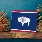 Photo Plaque du drapeau de l'État du Wyoming (Côté)