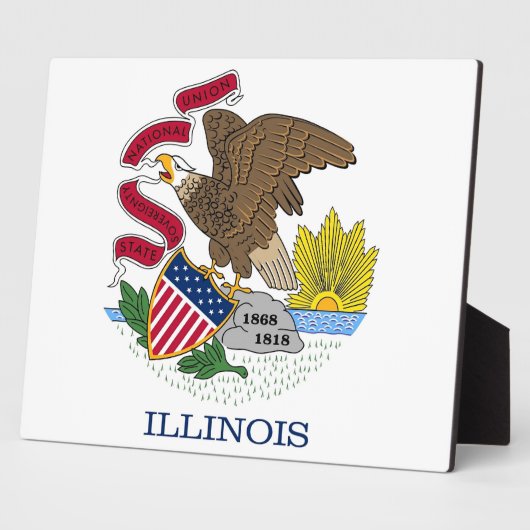 Photo Plaque du drapeau de l'Illinois (Côté)