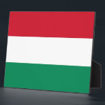 Photo Plaque du drapeau hongrois<br><div class="desc">Une magnifique Plaque avec Drapeau de Hongrie. Ce produit est personnalisable.</div>