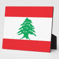 Plaque du drapeau libanais