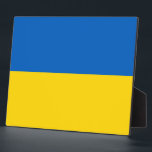 Photo Plaque du drapeau ukrainien<br><div class="desc">Une magnifique Plaque avec le drapeau de l'Ukraine. Ce produit est personnalisable.</div>