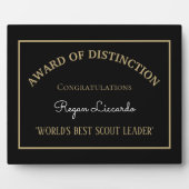 Photo Plaque du meilleur chef scout du monde (Devant)