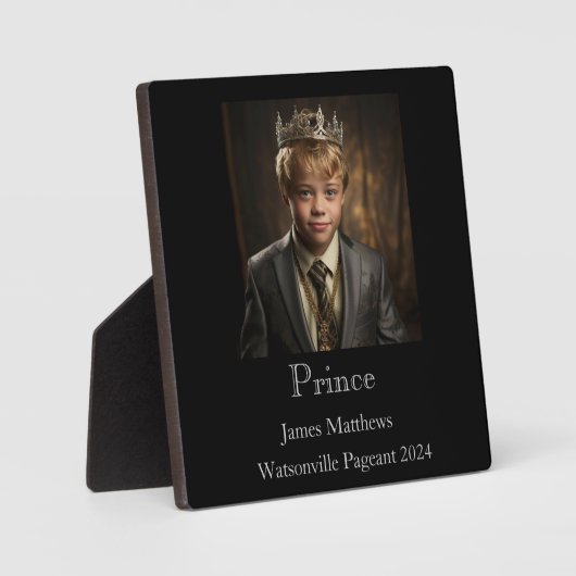 Photo Plaque du Prince Pageant (Recto)