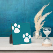 Photo Plaque Empreinte de patte - Turquoise (Insitu)