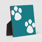 Photo Plaque Empreinte de patte - Turquoise (Recto)