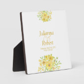 Photo Plaque florale jaune d'aquarelle (Recto)
