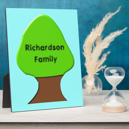 Photo Plaque généalogique personnalisable dans l'arbre (Côté)