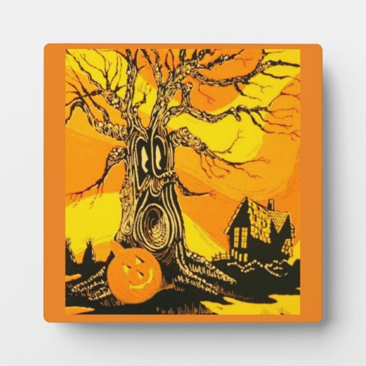 Photo Plaque hantée d'Halloween avec l'Easel (Devant)