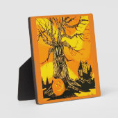 Photo Plaque hantée d'Halloween avec l'Easel (Recto)