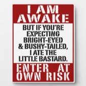 Photo Plaque "I AM AWAKE" avec de l'Easel (Devant)