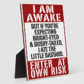 Photo Plaque "I AM AWAKE" avec de l'Easel (Côté)