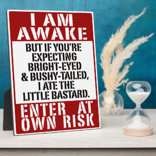 Photo Plaque "I AM AWAKE" avec de l'Easel