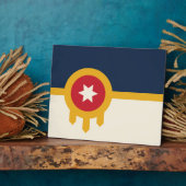 Photo Plaque indicateur de la ville de Tulsa (Côté)