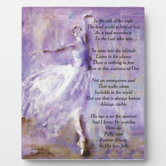 Photo Plaque inspirante avec danseur (Devant)