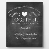 Photo Plaque Mariage Christian Chalkboard (Devant)