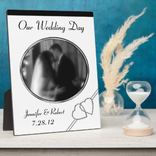 Photo Plaque Mariage personnalisée en noir et blanc