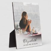 Photo Plaque mémorial funéraire en souvenir affectueux   (Côté)