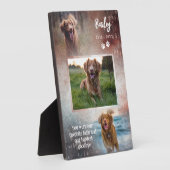 Photo Plaque Mémorielle Chien Hello Favori Rust & Navy P (Côté)