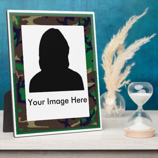 Photo Plaque militaire commémorative en bois Camo (Côté)