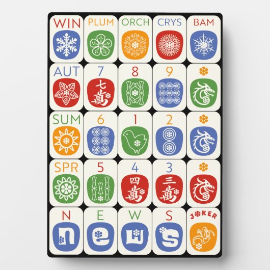 Photo Plaque moderne Mah Jongg (Devant)