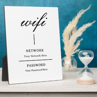 Photo Plaque | Mot de passe Wifi moderne Réseau
