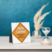 Photo Plaque murale certifiée de sécurité (Insitu)