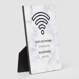 Photo Plaque noire pour réseau Wifi et mot de passe