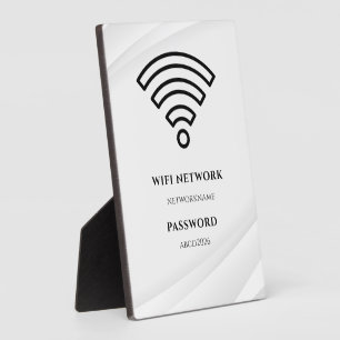 Photo Plaque noire pour réseau Wifi et mot de passe