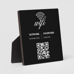 Photo Plaque noire pour réseau Wifi et mot de passe