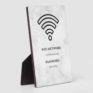 Photo Plaque noire pour réseau Wifi et mot de passe