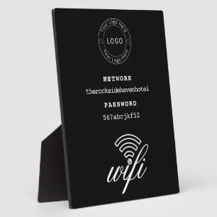 Photo Plaque noire pour réseau Wifi et mot de passe