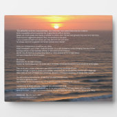 Photo Plaque Ocean Sunrise Desiderata (Devant)