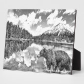 Photo Plaque Ours et Mouintains (Côté)