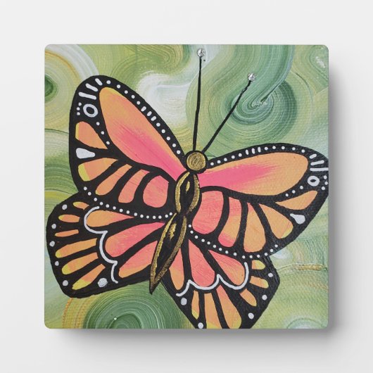 Photo Plaque papillon Monarque (Devant)