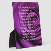 Photo Plaque parentale avec poème (Côté)