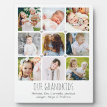 Plaque personnalisée pour grands-parents avec 9 ph