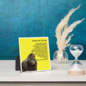 Photo Plaque Poem Papa - Gorilla Design (Insitu)